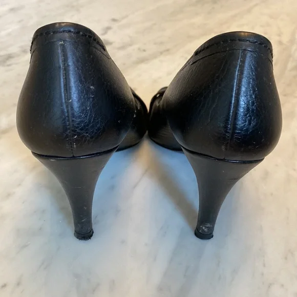 ♥️PEDRO GARCIA| Black Crystal Peep-Tpe pump- sz 37.5 - Picture 4 of 6